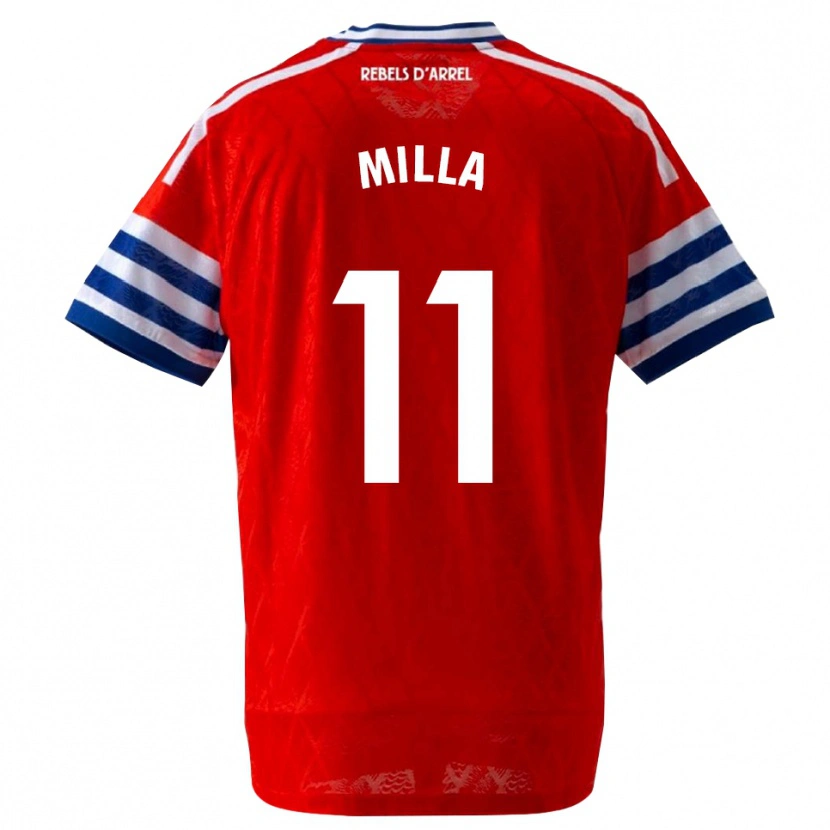 Danxen Kinder Pere Milla #11 Königsblau Rot Auswärtstrikot Trikot 2026/27 T-Shirt