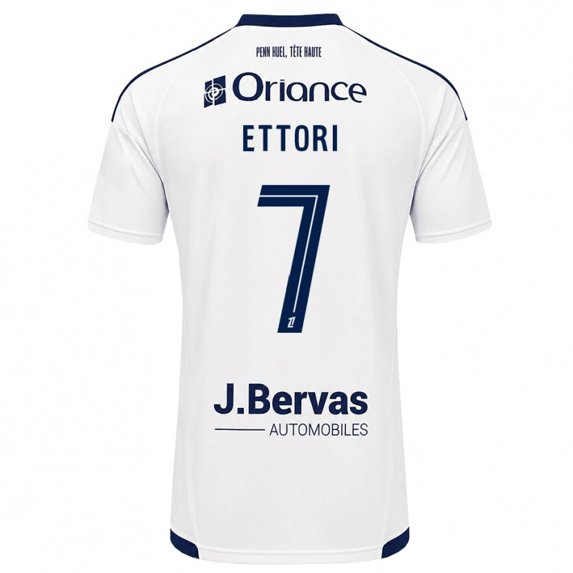 Danxen Kinder Yanis Ettori #7 Marineweiß Auswärtstrikot Trikot 2026/27 T-Shirt