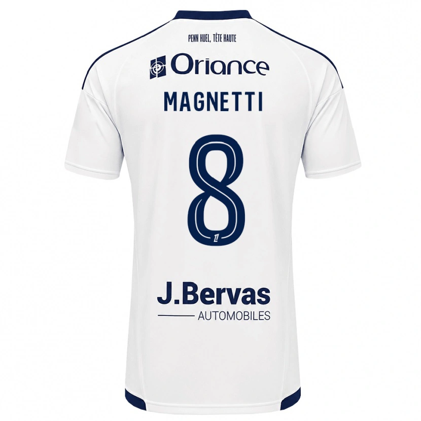 Danxen Kinder Hugo Magnetti #8 Marineweiß Auswärtstrikot Trikot 2026/27 T-Shirt