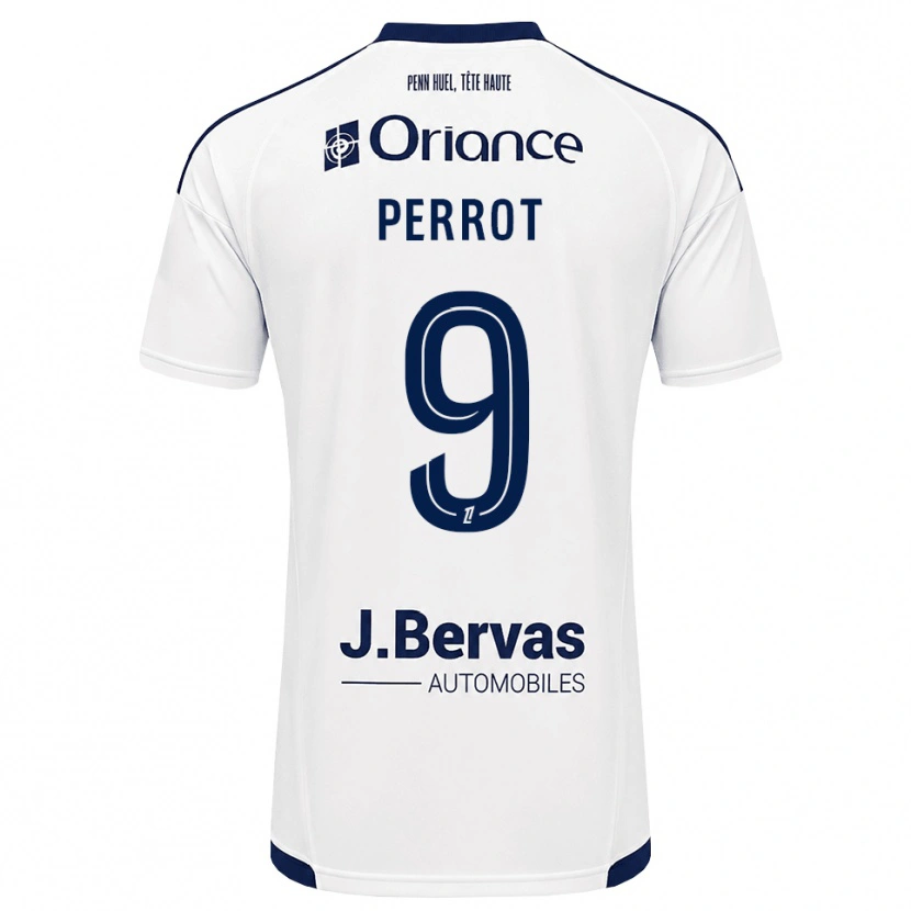 Danxen Kinder Maël Perrot #9 Marineweiß Auswärtstrikot Trikot 2026/27 T-Shirt