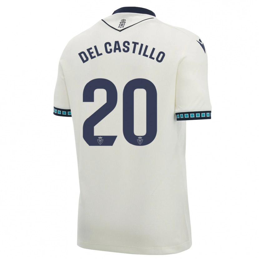 Danxen Kinder Romain Del Castillo #20 Weiß Schwarz Hellblau Auswärtstrikot Trikot 2026/27 T-Shirt