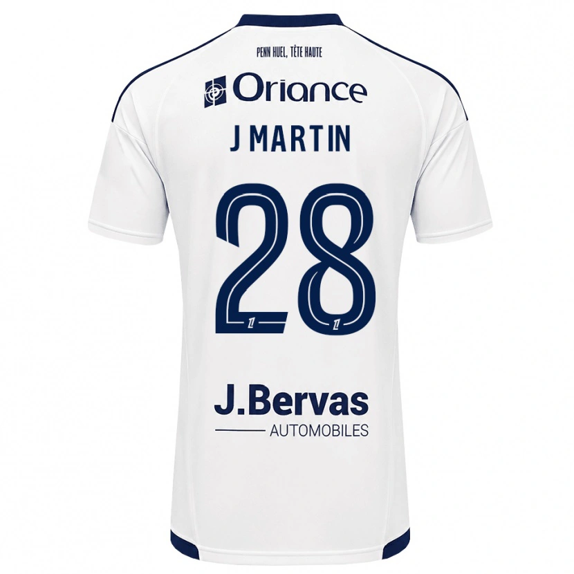Danxen Kinder Jonas Martin #28 Marineweiß Auswärtstrikot Trikot 2026/27 T-Shirt