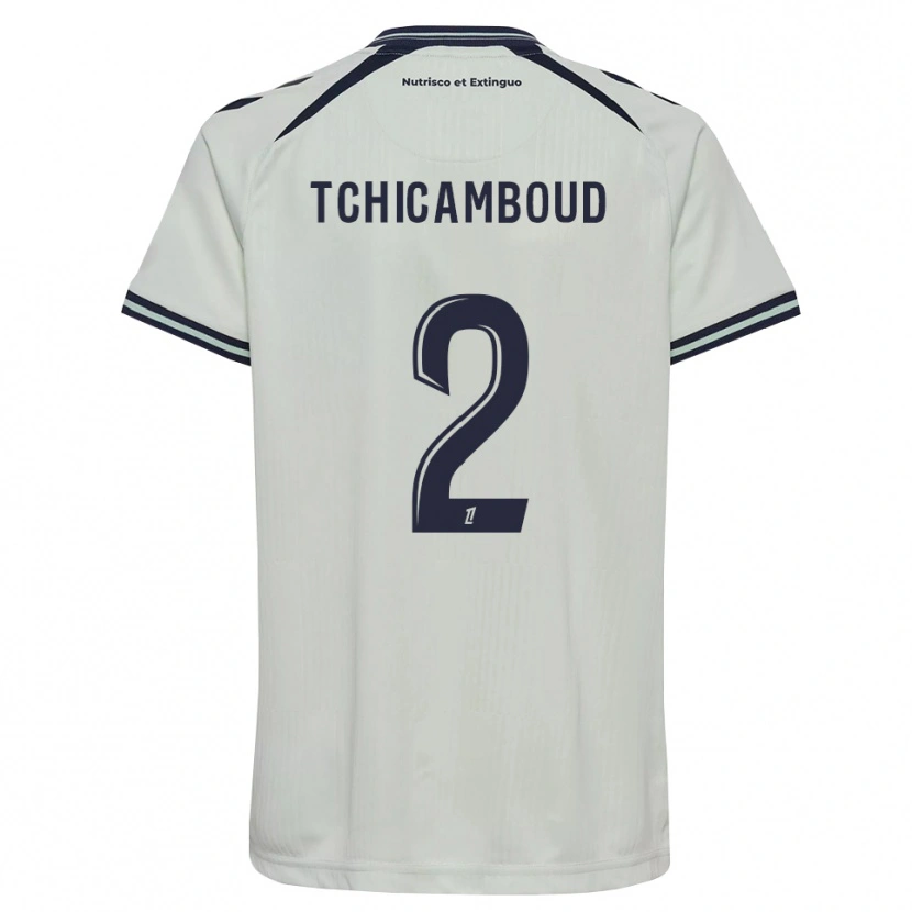 Danxen Kinder Steed Tchicamboud #2 Mitternachtsblau Weiß Auswärtstrikot Trikot 2026/27 T-Shirt