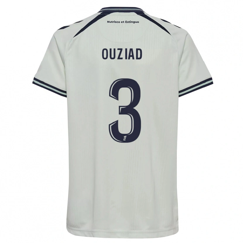 Danxen Kinder Djibril Ouziad #3 Mitternachtsblau Weiß Auswärtstrikot Trikot 2026/27 T-Shirt