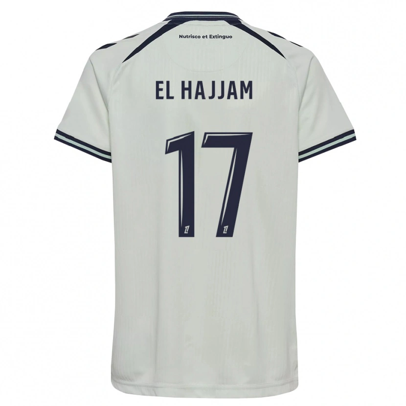 Danxen Kinder Oualid El Hajjam #17 Mitternachtsblau Weiß Auswärtstrikot Trikot 2026/27 T-Shirt