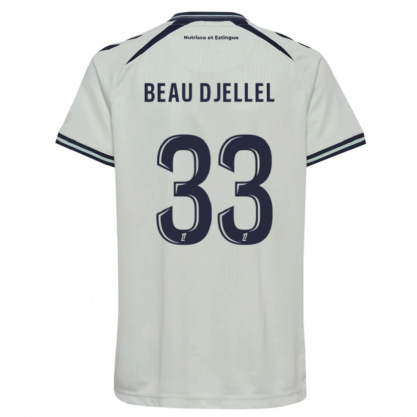 Danxen Kinder Yanis Beau Djellel #33 Mitternachtsblau Weiß Auswärtstrikot Trikot 2026/27 T-Shirt