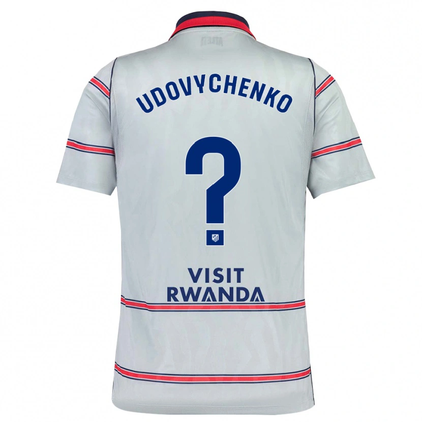 Danxen Kinder Glib Udovychenko #0 Grau Rot Marineblau Ausweichtrikot Trikot 2026/27 T-Shirt