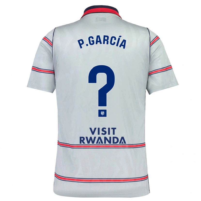 Danxen Kinder Pablo García #0 Grau Rot Marineblau Ausweichtrikot Trikot 2026/27 T-Shirt