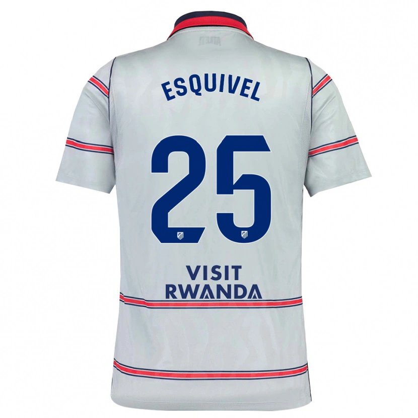 Danxen Kinder Salvi Esquivel #25 Grau Rot Marineblau Ausweichtrikot Trikot 2026/27 T-Shirt