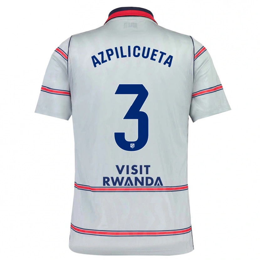 Danxen Kinder César Azpilicueta #3 Grau Rot Marineblau Ausweichtrikot Trikot 2026/27 T-Shirt