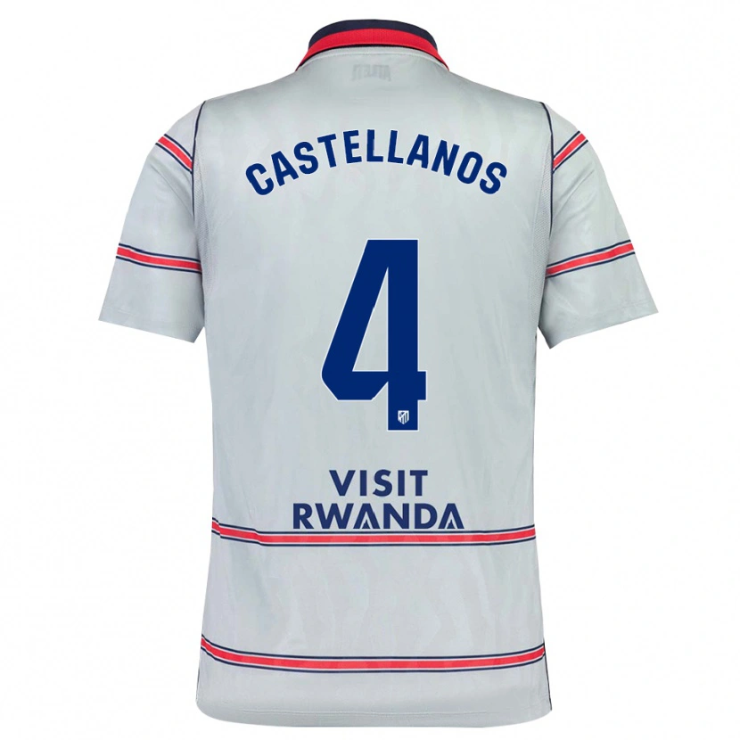Danxen Kinder Iván Castellanos #4 Grau Rot Marineblau Ausweichtrikot Trikot 2026/27 T-Shirt