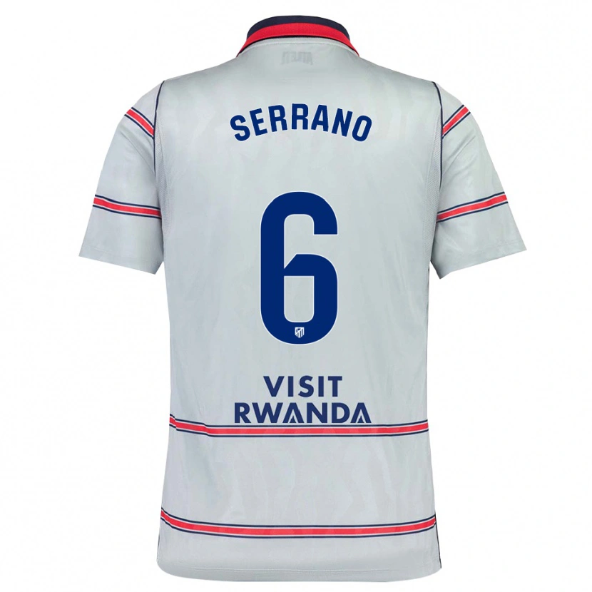 Danxen Kinder Javi Serrano #6 Grau Rot Marineblau Ausweichtrikot Trikot 2026/27 T-Shirt