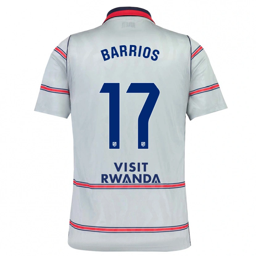 Danxen Kinder Jesus Barrios #17 Grau Rot Marineblau Ausweichtrikot Trikot 2026/27 T-Shirt