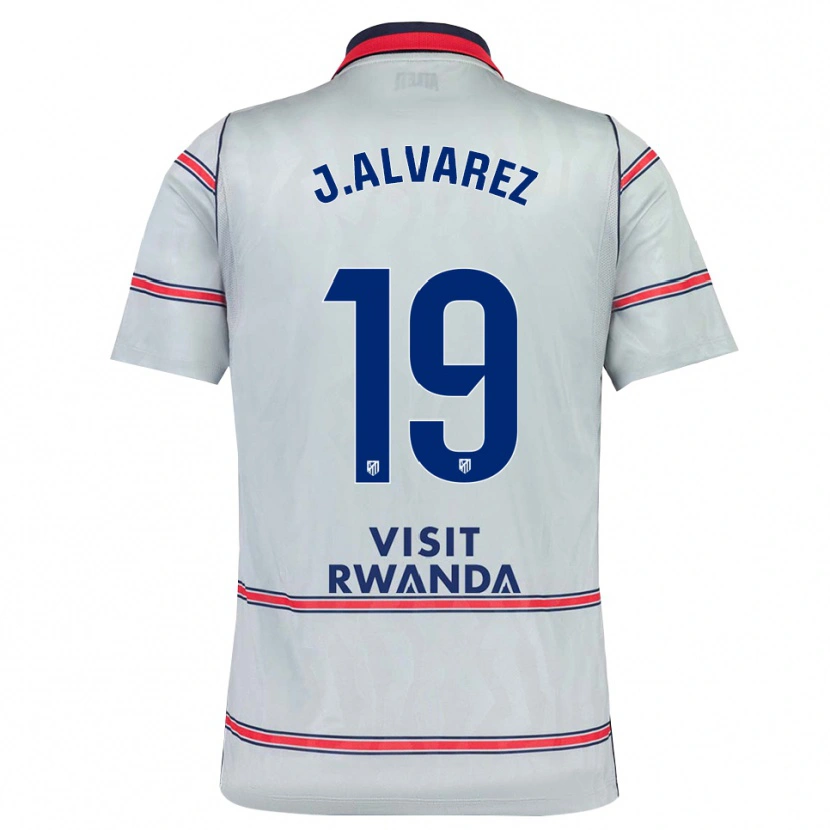 Danxen Kinder Julián Alvarez #19 Grau Rot Marineblau Ausweichtrikot Trikot 2026/27 T-Shirt