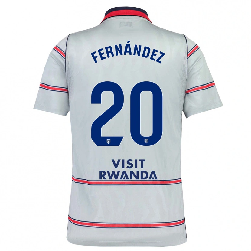 Danxen Kinder Mattías Fernández #20 Grau Rot Marineblau Ausweichtrikot Trikot 2026/27 T-Shirt