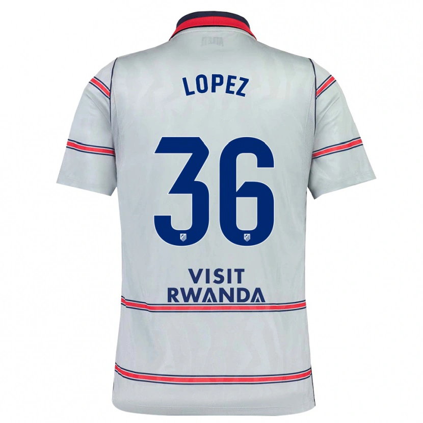 Danxen Kinder David Lopez #36 Grau Rot Marineblau Ausweichtrikot Trikot 2026/27 T-Shirt
