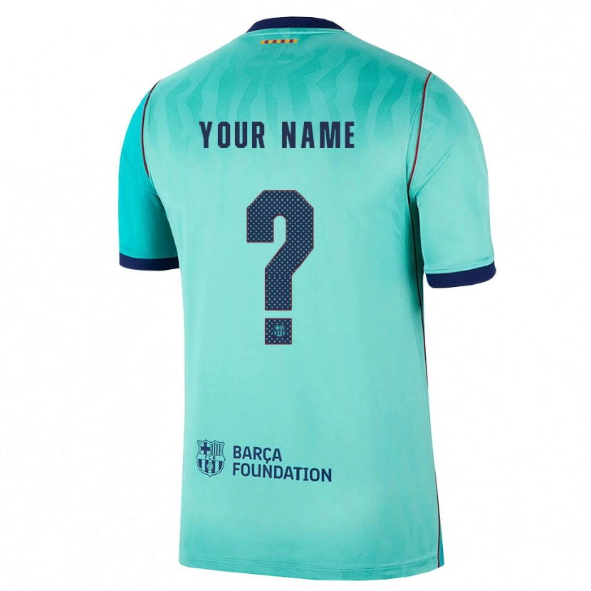 Danxen Kinder Ihren Namen #0 Aqua Dunkeltürkis Königsblau Ausweichtrikot Trikot 2026/27 T-Shirt
