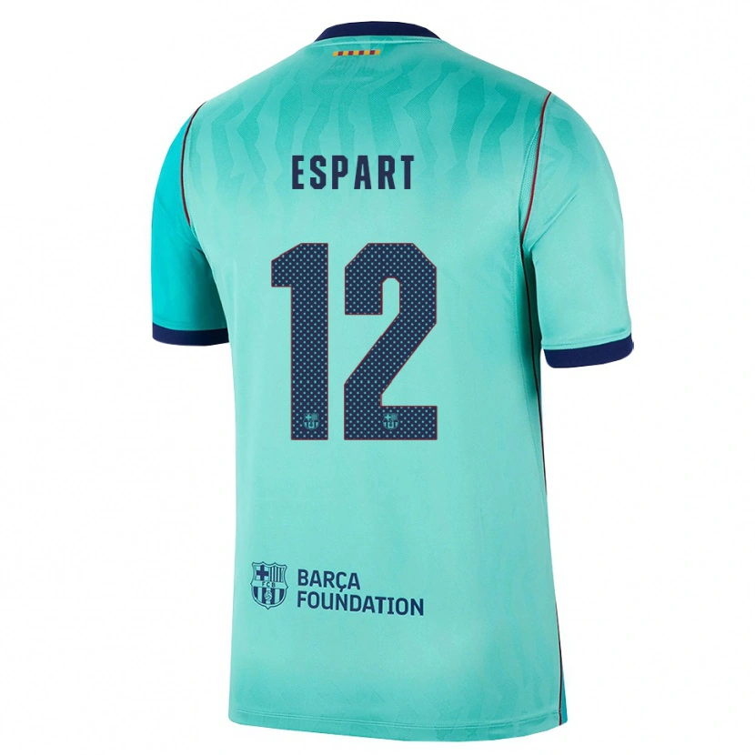 Danxen Kinder Xavi Espart #12 Aqua Dunkeltürkis Königsblau Ausweichtrikot Trikot 2026/27 T-Shirt