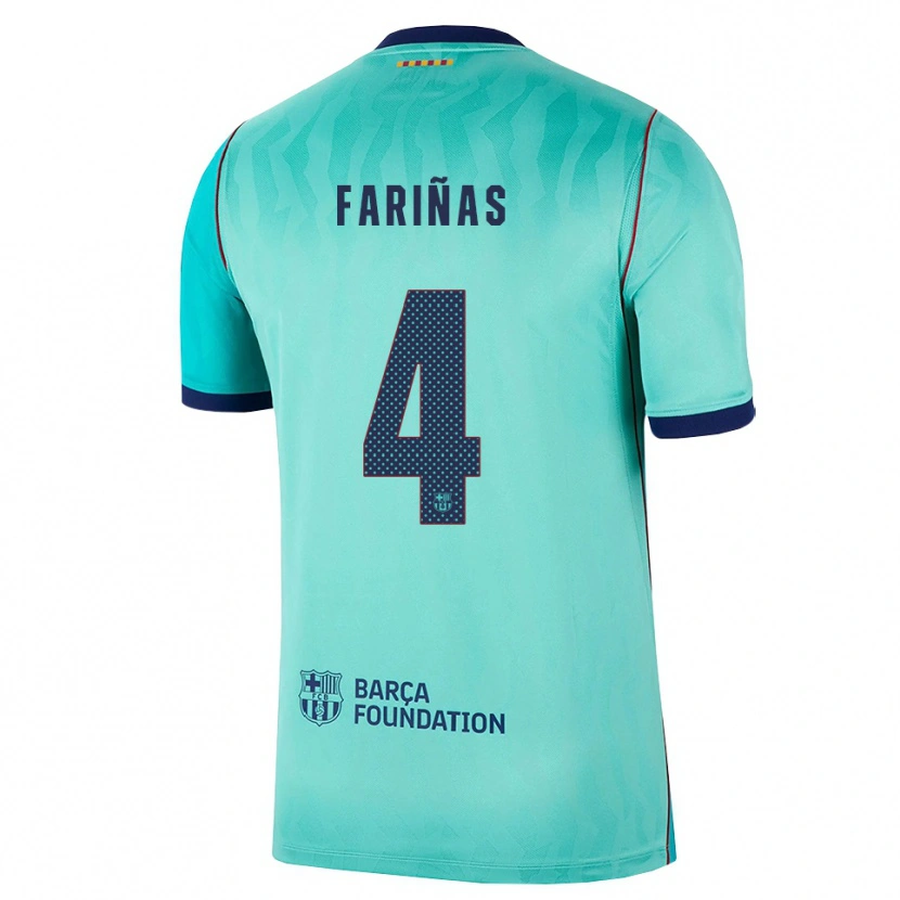 Danxen Kinder Brian Fariñas #4 Aqua Dunkeltürkis Königsblau Ausweichtrikot Trikot 2026/27 T-Shirt