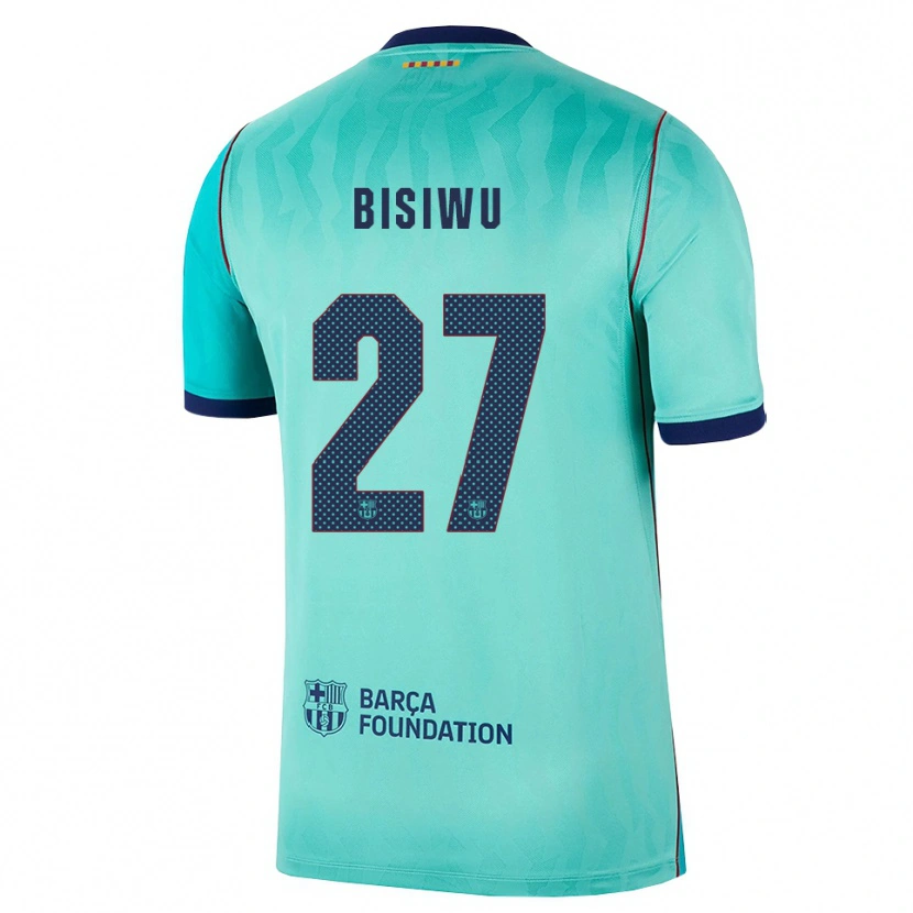 Danxen Kinder Jesse Bisiwu #27 Aqua Dunkeltürkis Königsblau Ausweichtrikot Trikot 2026/27 T-Shirt