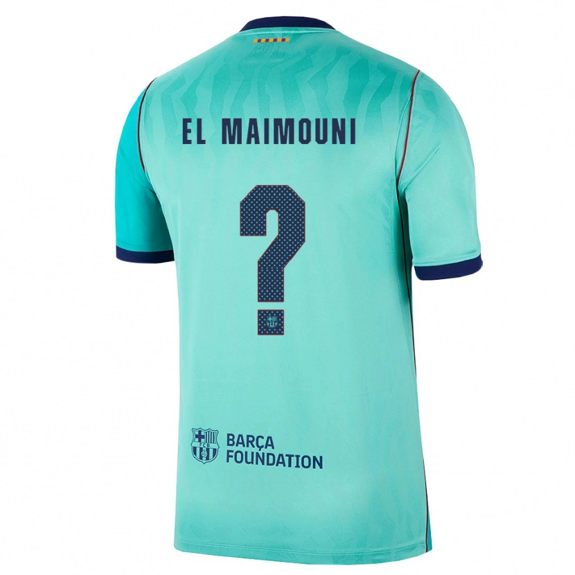 Danxen Kinder Mahdi El Maimouni #0 Aqua Dunkeltürkis Königsblau Ausweichtrikot Trikot 2026/27 T-Shirt