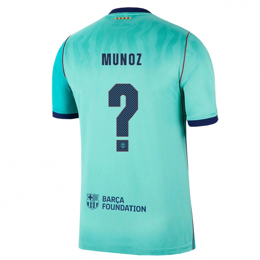 Danxen Kinder Pol Munoz #0 Aqua Dunkeltürkis Königsblau Ausweichtrikot Trikot 2026/27 T-Shirt