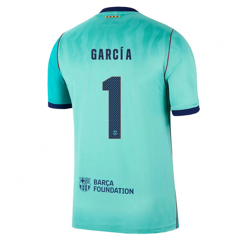 Danxen Kinder Joan García #1 Aqua Dunkeltürkis Königsblau Ausweichtrikot Trikot 2026/27 T-Shirt