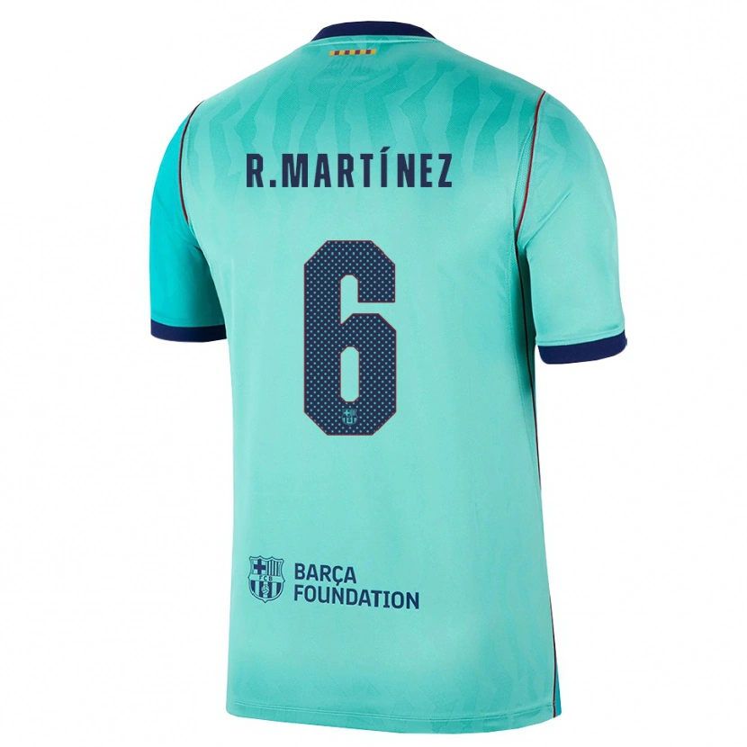 Danxen Kinder Roger Martínez #6 Aqua Dunkeltürkis Königsblau Ausweichtrikot Trikot 2026/27 T-Shirt