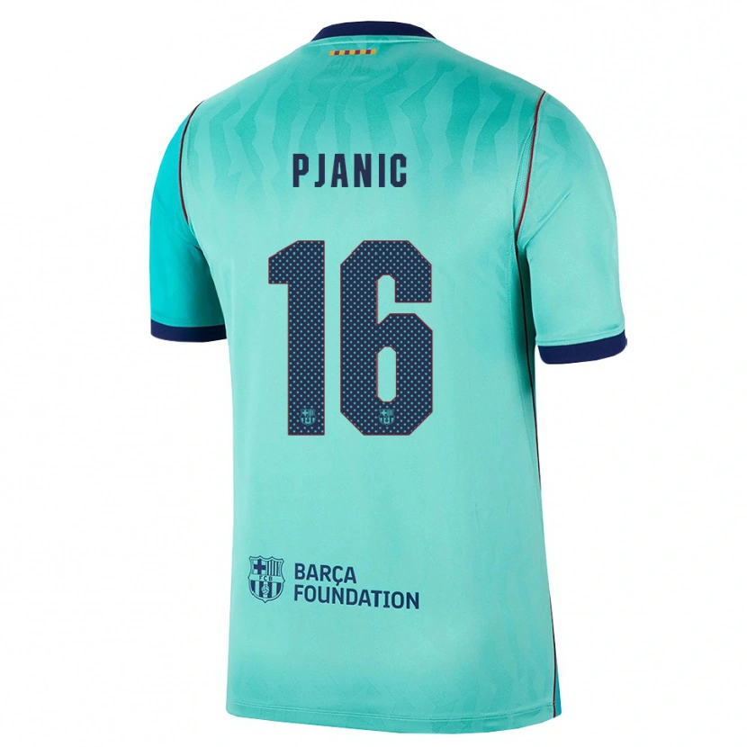 Danxen Kinder Miralem Pjanic #16 Aqua Dunkeltürkis Königsblau Ausweichtrikot Trikot 2026/27 T-Shirt