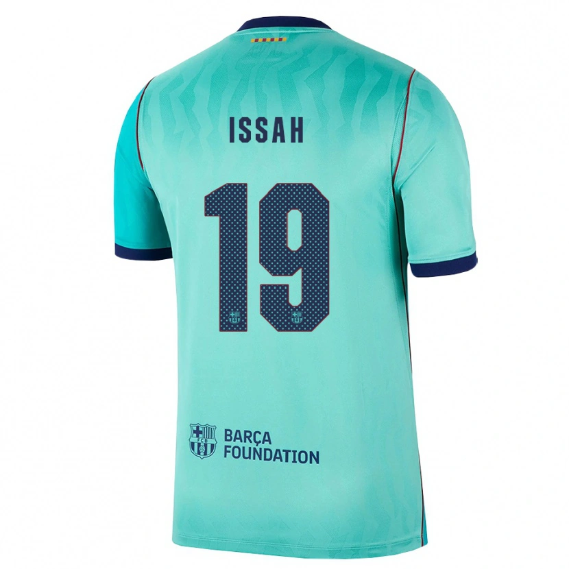 Danxen Kinder Aziz Issah #19 Aqua Dunkeltürkis Königsblau Ausweichtrikot Trikot 2026/27 T-Shirt