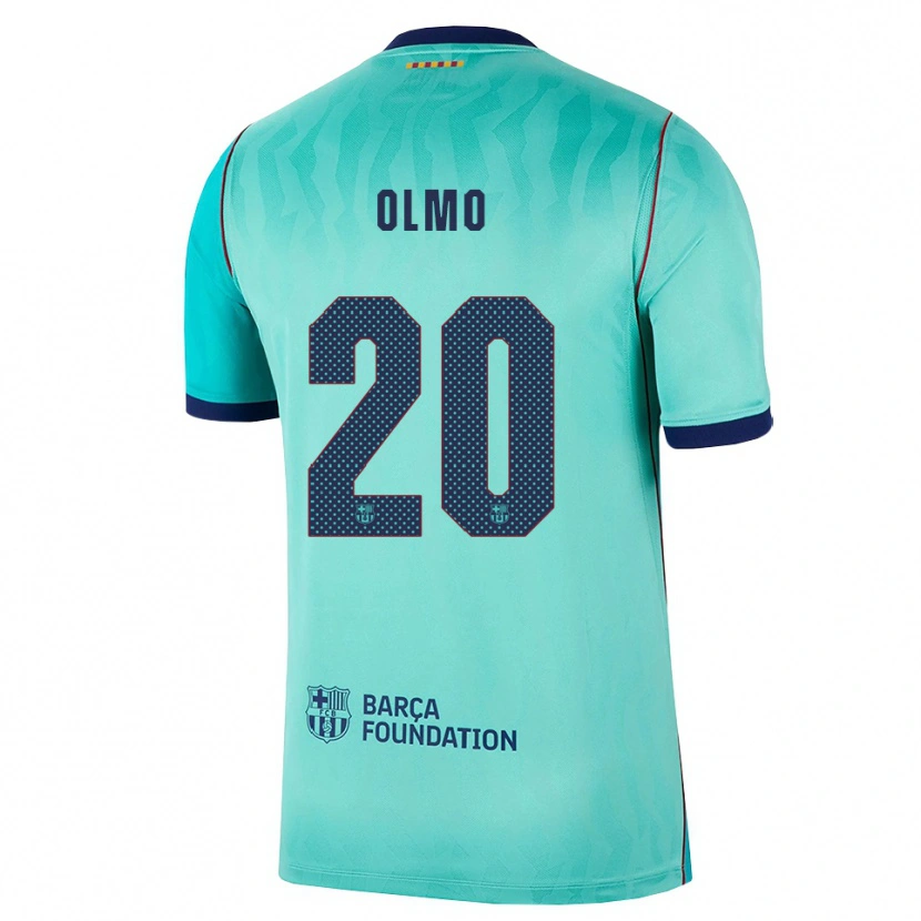 Danxen Kinder Dani Olmo #20 Aqua Dunkeltürkis Königsblau Ausweichtrikot Trikot 2026/27 T-Shirt