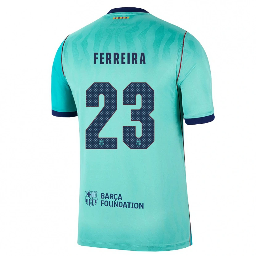 Danxen Kinder Geyse Ferreira #23 Aqua Dunkeltürkis Königsblau Ausweichtrikot Trikot 2026/27 T-Shirt