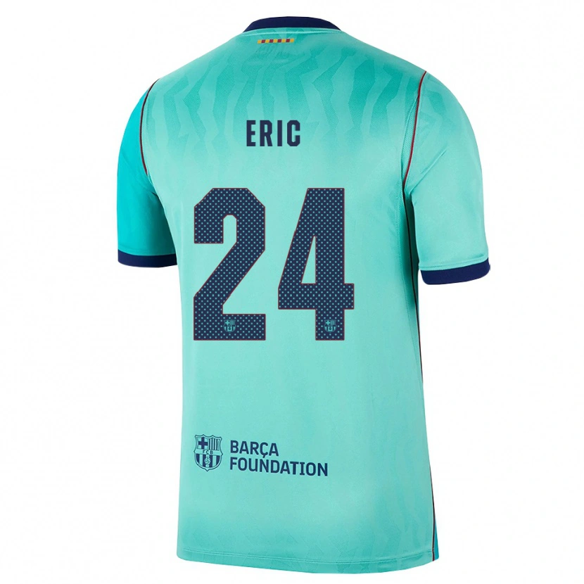 Danxen Kinder Eric García #24 Aqua Dunkeltürkis Königsblau Ausweichtrikot Trikot 2026/27 T-Shirt