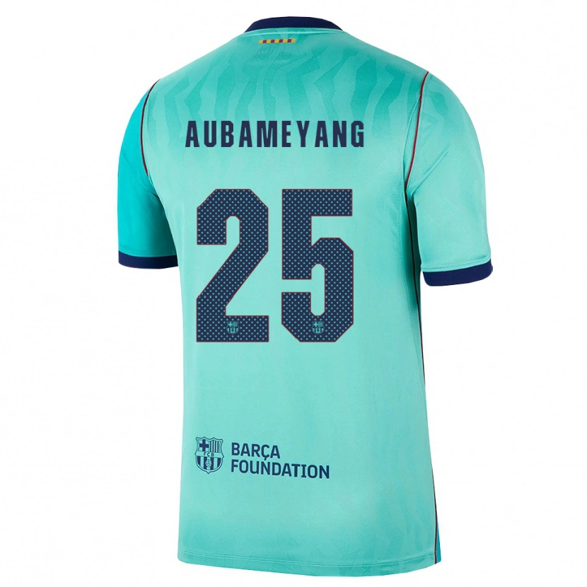 Danxen Kinder Pierre Emerick Aubameyang #25 Aqua Dunkeltürkis Königsblau Ausweichtrikot Trikot 2026/27 T-Shirt