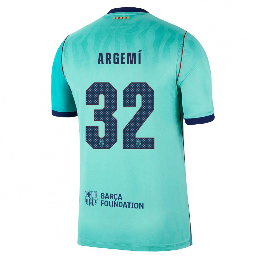Danxen Kinder Adam Argemí #32 Aqua Dunkeltürkis Königsblau Ausweichtrikot Trikot 2026/27 T-Shirt