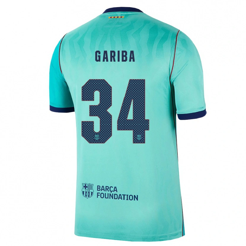 Danxen Kinder Hafiz Gariba #34 Aqua Dunkeltürkis Königsblau Ausweichtrikot Trikot 2026/27 T-Shirt