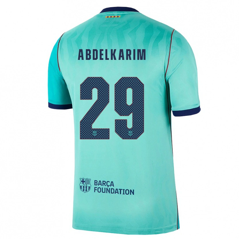 Danxen Kinder Hamza Abdelkarim #29 Aqua Dunkeltürkis Königsblau Ausweichtrikot Trikot 2026/27 T-Shirt