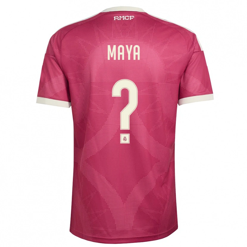 Danxen Kinder Santos Maya #0 Blassviolett Rot Weiß Ausweichtrikot Trikot 2026/27 T-Shirt