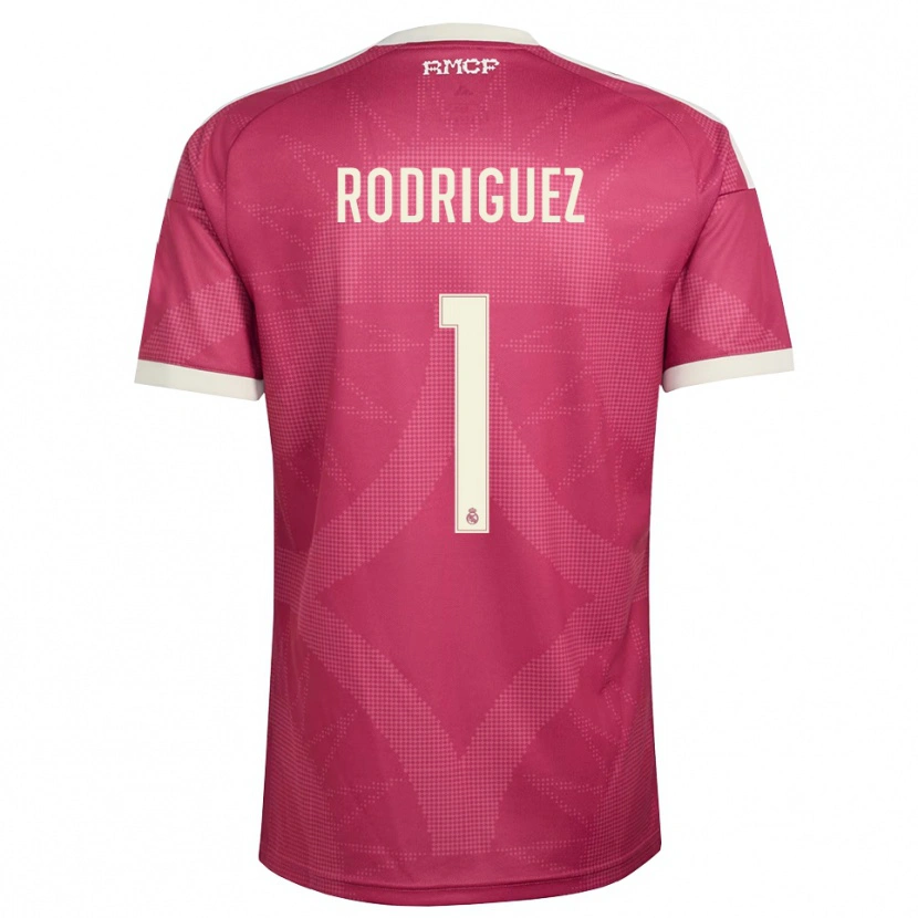 Danxen Kinder Misa Rodriguez #1 Blassviolett Rot Weiß Ausweichtrikot Trikot 2026/27 T-Shirt