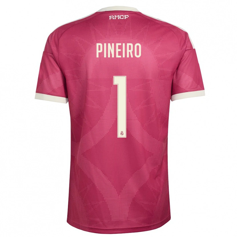 Danxen Kinder Diego Pineiro #1 Blassviolett Rot Weiß Ausweichtrikot Trikot 2026/27 T-Shirt