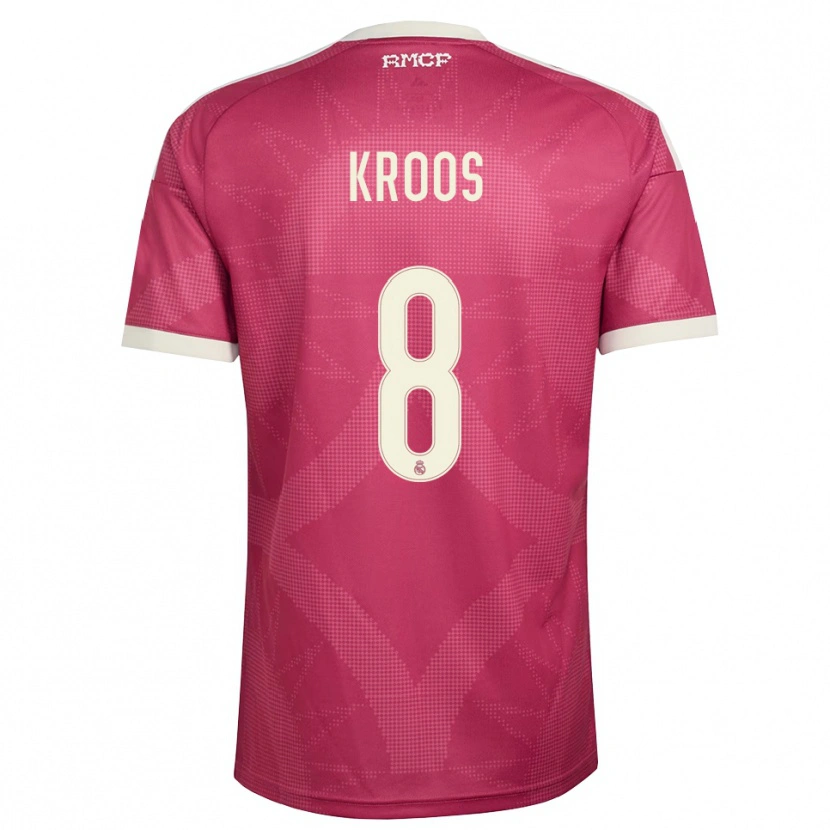 Danxen Kinder Toni Kroos #8 Blassviolett Rot Weiß Ausweichtrikot Trikot 2026/27 T-Shirt