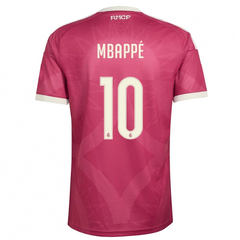 Danxen Kinder Kylian Mbappé #10 Blassviolett Rot Weiß Ausweichtrikot Trikot 2026/27 T-Shirt