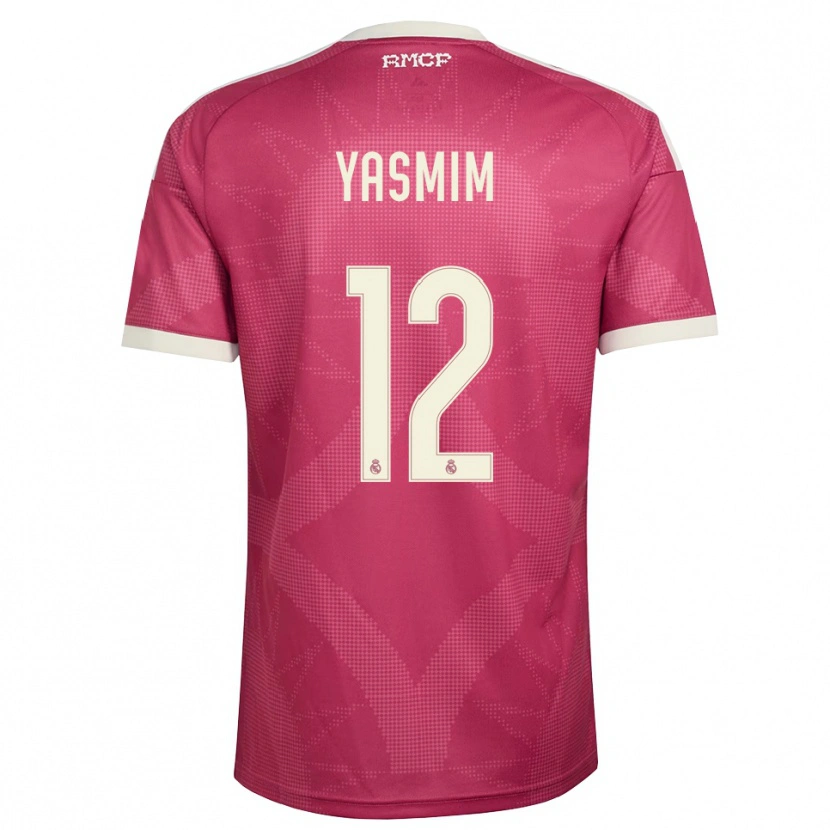 Danxen Kinder Yasmim Assis Ribeiro #12 Blassviolett Rot Weiß Ausweichtrikot Trikot 2026/27 T-Shirt