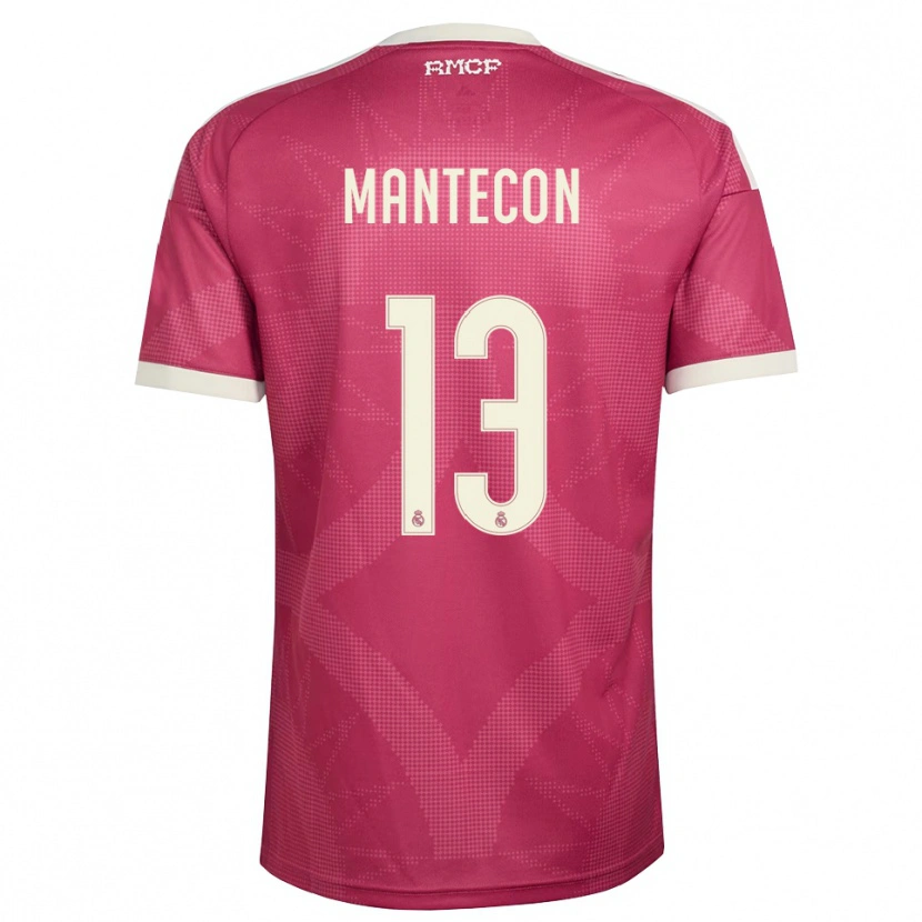 Danxen Kinder Hugo Mantecon #13 Blassviolett Rot Weiß Ausweichtrikot Trikot 2026/27 T-Shirt