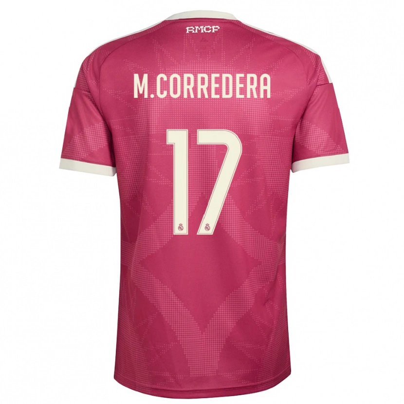 Danxen Kinder Marta Corredera #17 Blassviolett Rot Weiß Ausweichtrikot Trikot 2026/27 T-Shirt