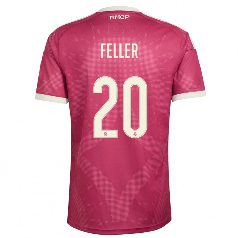 Danxen Kinder Naomie Feller #20 Blassviolett Rot Weiß Ausweichtrikot Trikot 2026/27 T-Shirt