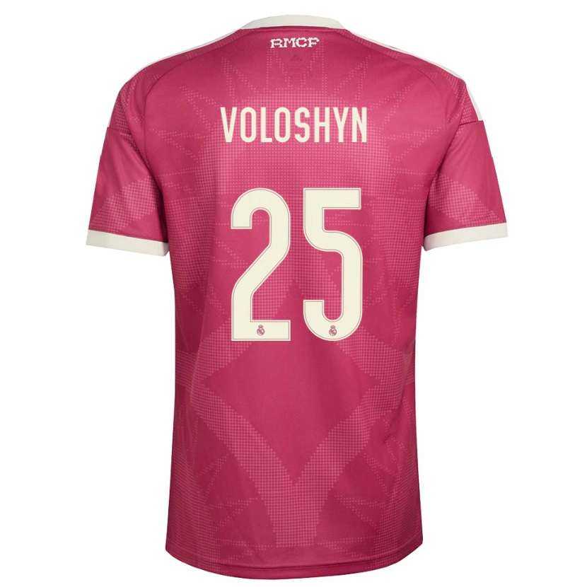 Danxen Kinder Ilya Voloshyn #25 Blassviolett Rot Weiß Ausweichtrikot Trikot 2026/27 T-Shirt