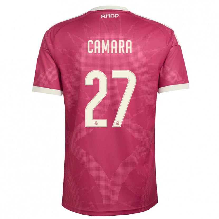 Danxen Kinder Kalifa Camara #27 Blassviolett Rot Weiß Ausweichtrikot Trikot 2026/27 T-Shirt