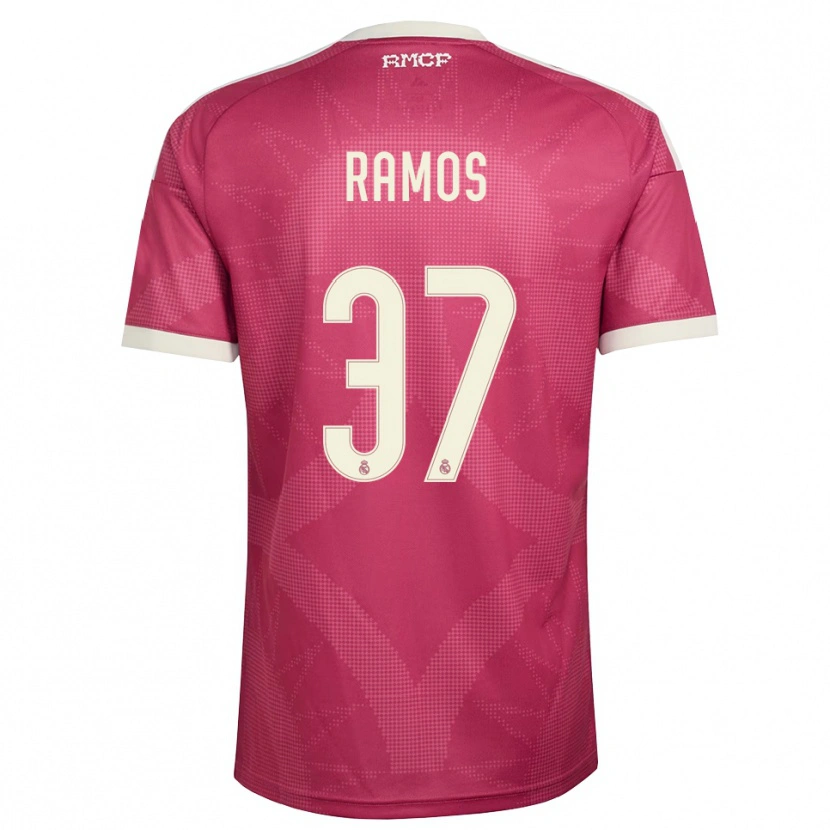 Danxen Kinder Yeremaiah Ramos #37 Blassviolett Rot Weiß Ausweichtrikot Trikot 2026/27 T-Shirt
