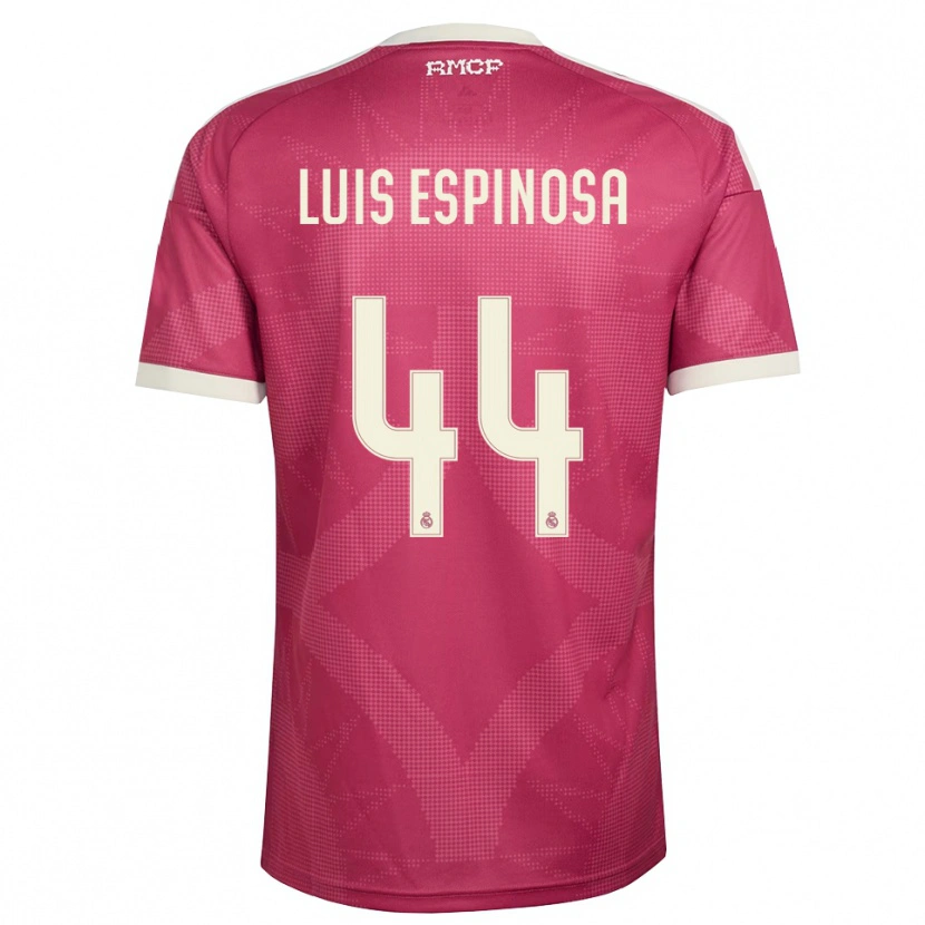 Danxen Kinder José Luis Espinosa #44 Blassviolett Rot Weiß Ausweichtrikot Trikot 2026/27 T-Shirt